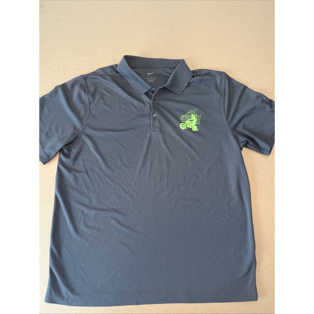 nike dryfit polo Xl Grey With Motorcycle Logo